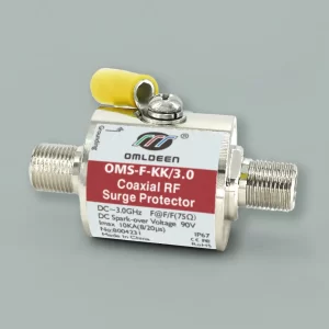 OMS-F-KK/3.0 有线电视防雷器，同轴天馈电涌保护器(有线电视机顶盒防雷器、基站天线放大器避雷器）