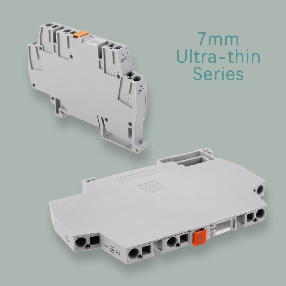 OMS-CS24-2S-UT2测控系统信号电涌保护器，7mm超薄外壳，20KA，2线制回路系统，B2，C2，D1，免拧螺丝，直插式接线