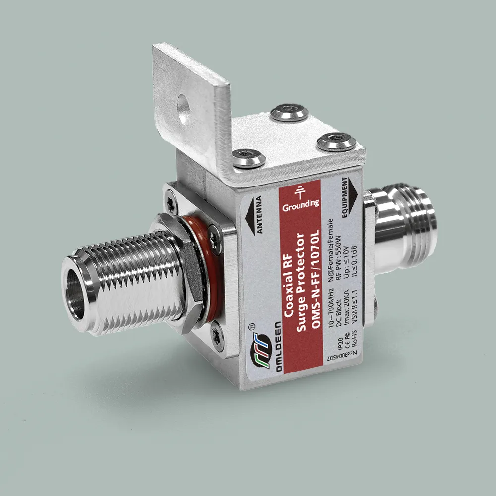 OMS-NFF/1070L,10~700MHz,DC Block,20KA,天馈线防雷器,天馈浪涌保护器,基站天线避雷器,用于HF/UHF/VHF天线或接收机