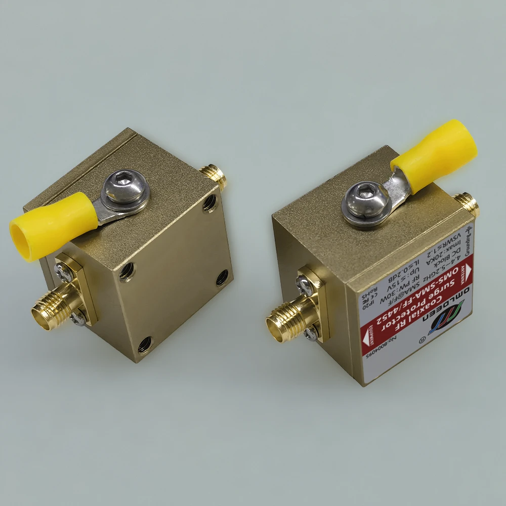 OMS-SMA/FF/4452射频同轴浪涌保护器｜λ/4｜4.4-5.2GHz｜30W｜20kA｜DC Block｜5G基站、微波通信保护、C波段雷达防雷防护